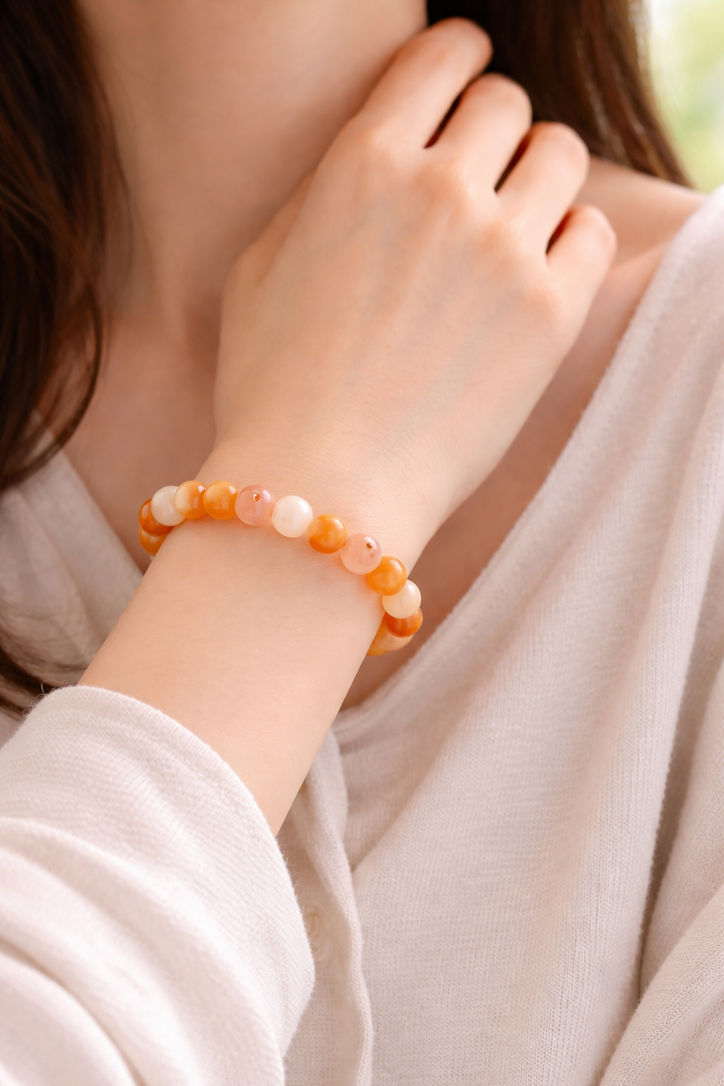 Sunset Agate Bracelet – Balance & Positive Energy