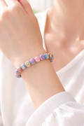 Floral Mosaic Beaded Bracelet